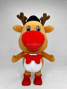 Efun 2/2.6/3m定制巨型充气圣诞老人雪人驯鹿卡通吉祥物服装行走毛茸茸的圣诞服装 - Product Image 5