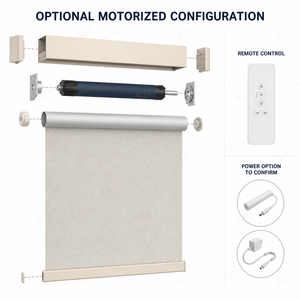 Persianas Enrollables Motorizadas Eléctricas con Sistema de Control Remoto, Control por Alexa/<span class=keywords><strong>Google</strong></span> para Hotel, Oficina, Escuela, Villa, Comercial - Product Image 2