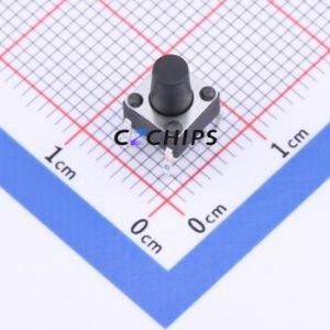TSD001B08018A03 Tactile Switch Through hole Component (THT)-4P,6x6mm Switch Round Button 1.8N Through Hole 6mm - Product Image 1