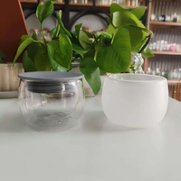 Nouvelle théière en verre anti-brûlure avec couvercle en silicone pour la maison