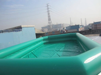Spa gonflable et piscines pour enfants vert marin 10x6m |   Bassin anti-éclaboussures en PVC robuste certifié CE pour événements commerciaux