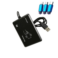 Venta al por mayor lector RFID escritor ISO1443A 13,56 Mhz S50 tarjeta programador con Software