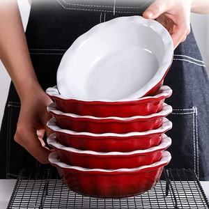 الشمال نمط السيراميك العميق الحجري فطيرة لوحة طبق التقديم جولة البيتزا مقلاة خبز - Product Image 3