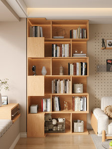 Estantería de esquina de madera maciza XHA color roble, estantería de almacenamiento de varias capas para la sala de estar del hogar - Product Image 3
