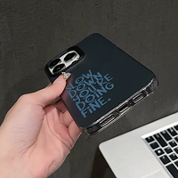 Coque magnétique antichoc brillante argentée avec citation « Slow Down » pour iPhone 17/16/15/14 13 12 11 Pro Max
