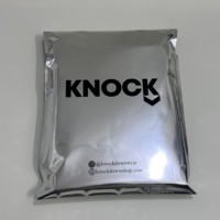 Sacs d'expédition en aluminium argenté avec logo personnalisé pour vêtements, sous-vêtements, polymailers, sacs poly, emballages imperméables pour courrier