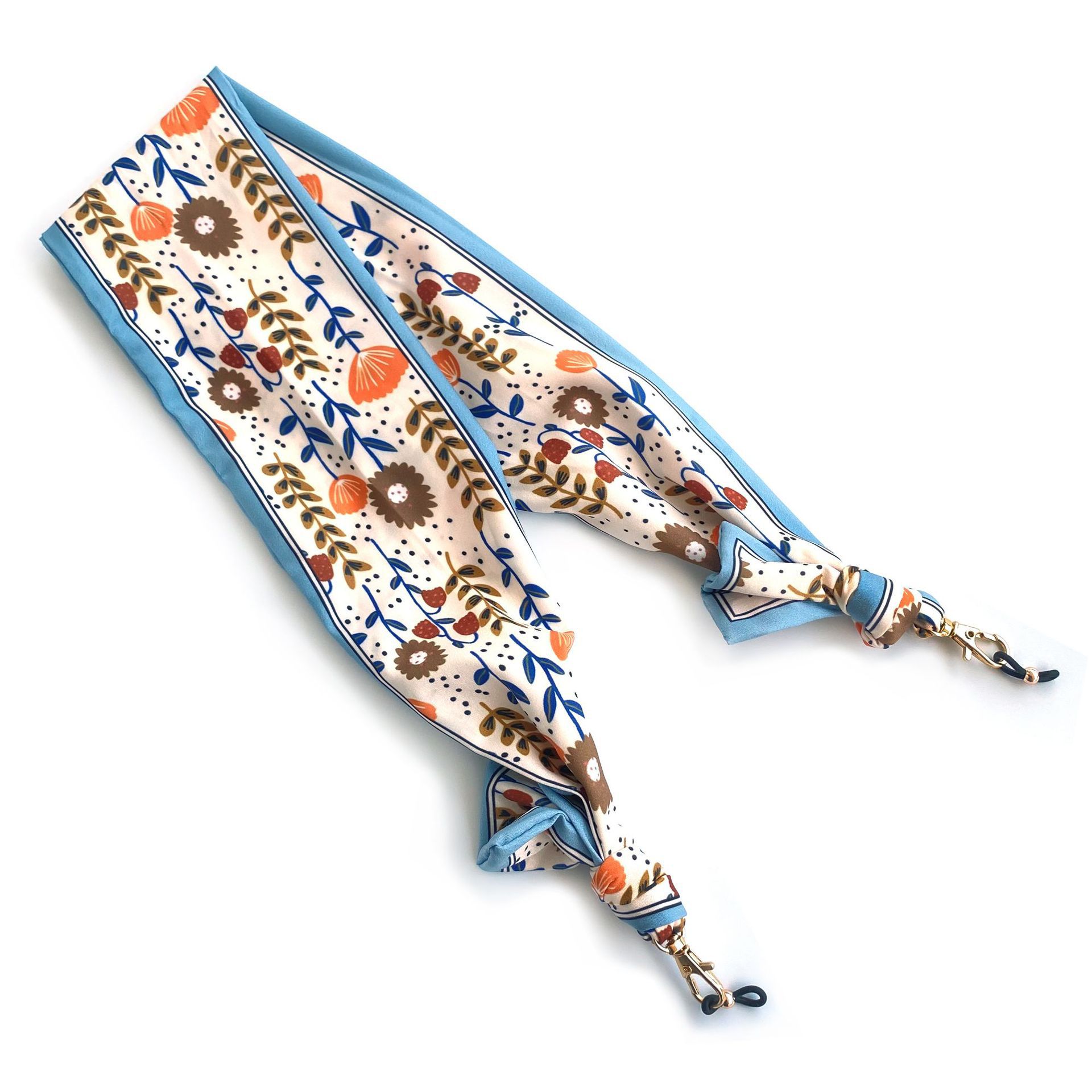 Новый Модный женский богемный Модный Шелковый ленточный шарф модные Маскировочные Очки Шнурок цепочка для очков