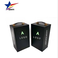 Caja de Regalo Rígida de Material Reciclado Ecológico de Lujo Moderno Personalizado, Cierre Magnético, Embalaje de Vino Negro para Alimentos, Esponja con Relieve