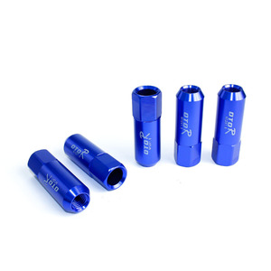 Capuchons de roue en alliage d'aluminium Otor M12x1.5 bleus pour la mise à niveau des roues de voiture - Product Image 1