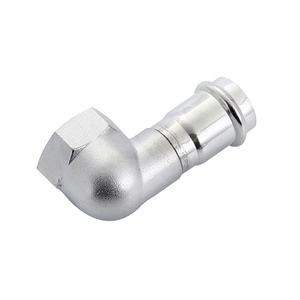 Venta al por mayor de accesorios de acero inoxidable 304/316L 90 grados interno/hembra técnica de fundición de codo roscado 50mm 10mm 12mm 30mm cabeza - Product Image 1