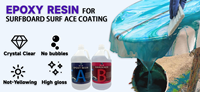 Résine de revêtement époxy DLD Crystal Clear-pour stratification en fibre de verre, matériau composite, peinture de bateau et planche de surf