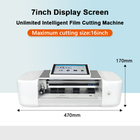 Máquina Cortadora de Protectores de Pantalla Mini, Universal de 16 Pulgadas, para Película de Hidrogel, para Reparación de Teléfonos y Tabletas