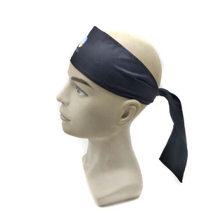 Bandeau de tradition <span class=keywords><strong>Hachimaki</strong></span> japonais en coton personnalisé noir bandeau de karaté - Product Image 6