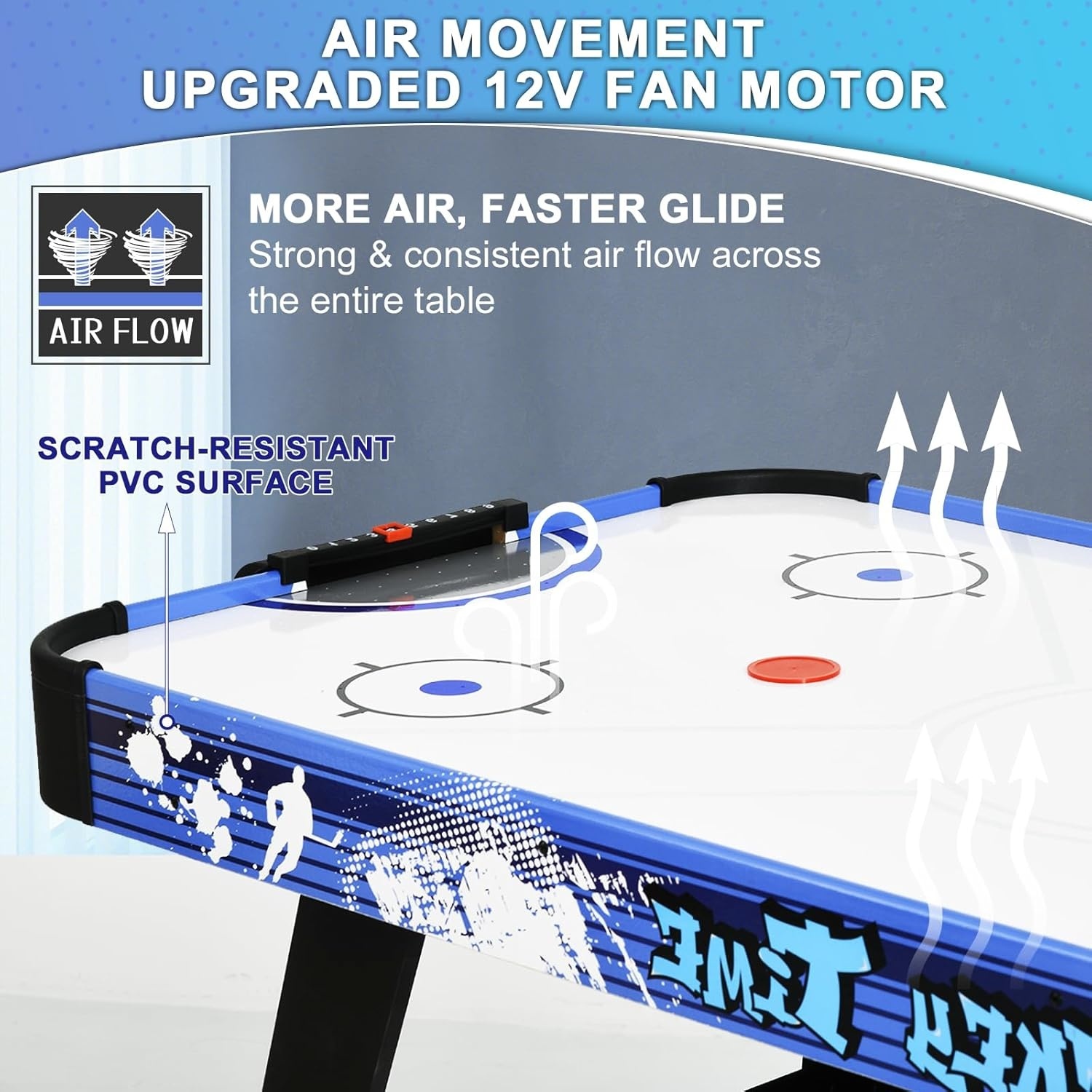 Set De Poussoir Et Palets Pour Hockey Sur Air – Compatible Avec La Plupart Des Tables Standard