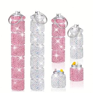 Boîte à pilules étanche en métal avec porte-clés, boîte à médicaments pour voyage, assemblage facile, personnalisable - Product Image 2