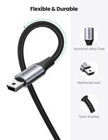 UGREEN Cable Mini USB 2,0 Tipo a Cable Mini B Cable de carga trenzado de nailon