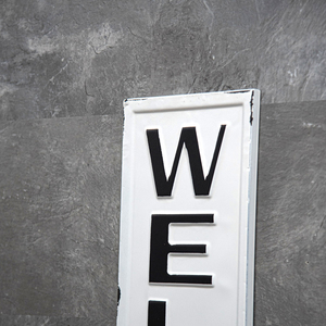 <b>Retro</b> Vintage Home <b>Decor</b> Welcome Door Sign Letter Words Plaque Durable Rectangle Metal Cast Iron Rustic Farmhouse Black White - Product Image 5