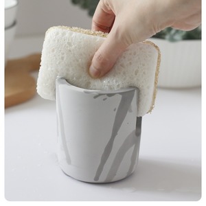 Support à éponge Hibou de la Forêt en Terre de Diatomées, Égouttoir de Bureau pour Rangement de Cuisine, Séchage et Absorption d'Humidité, Usage Domestique - Product Image 3