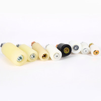 Roue de guidage supérieure en nylon pour porte coulissante avec fixation par pince, guide de positionnement et fonction d'alignement – Kit de quincaillerie