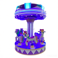 Manège à pièces d'arcade pour enfants, machine d'arcade de divertissement, fibre de verre, 2 à 6 joueurs, anglais