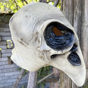 Masque <span class=keywords><strong>de</strong></span> crâne <span class=keywords><strong>de</strong></span> corbeau effrayant en latex, masque fantaisie <span class=keywords><strong>de</strong></span> squelette intégral pour Halloween, accessoires <span class=keywords><strong>de</strong></span> fête d'horreur - Product Image 5
