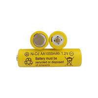 Batterie rechargeable Ni-CD AA 1000mAh 1.2V à bouton pour téléphone sans fil, jouets télécommandés, tondeuse à cheveux, lampe solaire d'urgence
