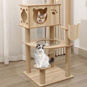 Torre para Gatos Moderna y Lujosa, Árbol para Gatos Grande y Casa, Muebles Premium para Mascotas con Materiales de Cuerda y Tablero, Fácil Empaque en Cartón - Product Image 2