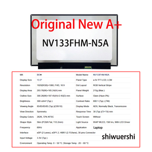 Origineel Nieuw A+ 13.3" LCD Scherm Paneel 1920*1080 EDP 30pins NV133FHM N56 V8.0 N57 N59 N59 V8.0 N5A N5B N5T N62 N63 N64 N65 N66 - Product Image 2