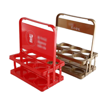 Panier de présentation pliable et réutilisable en plastique pour bouteilles de vin, refroidisseur de boissons, support de bar, chariot à boissons
