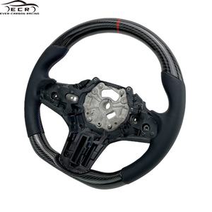 Volante de fibra de carbono de fondo plano de diseño personalizado Ever-Carbon Racing ECR para BMW M4 G82 <span class=keywords><strong>2022</strong></span> volante de competición - Product Image 3