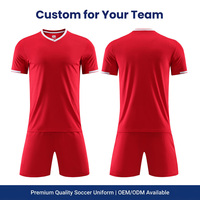 Maillot de football rouge et blanc personnalisé en polyester sublimé avec logo, fabrication OEM en gros