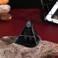 Pkcj-prisme pyramide en cristal gravé, clair, Triangle personnalisé poli en 3D, puissant, poids foncé