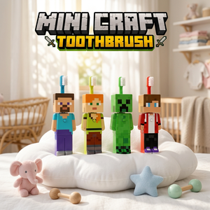 Cepillo de Dientes con Diseño de Minecraft, Figura de Personaje Pixelado, Juguete Coleccionable para Niños, Decoración para Baño - Product Image 5