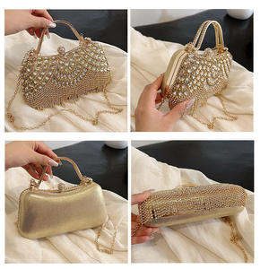New Full Diamond Tassel Light Handbag For Women 2025 Ladies Party Party <b>Gold</b> <b>Evening</b> <b>Bags</b> Designer Sac - Product Image 5