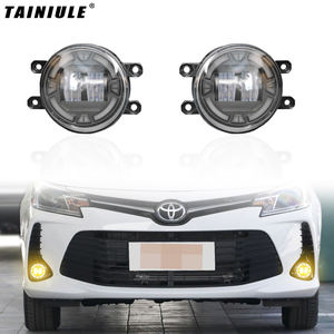 Feux antibrouillard à lentille LED modifiés, feux de route et de croisement avant anti-brouillard adaptés aux séries <span class=keywords><strong>Toyota</strong></span> (Corolla, Feontlander, PRADO...) - Product Image 1