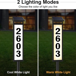 Luz Solar para Número de Casa, Letrero Luminoso para Puerta con Panel Solar, 11.8x6.8x44cm - Product Image 3