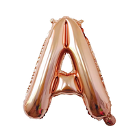 16 ''Alphabet Ballon Lettres 16 pouces Personnalisé Rose Or Hélium Gaz Rempli Lettre Gonflable Feuille Ballon En Gros