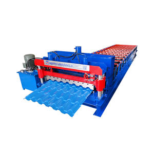 Afrika glasierte Ziegel Aluminium Dach platte Herstellung Rollform maschine - Product Image 1