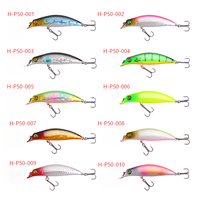 Leurre de pêche Yibo-9.7cm 7g 10 couleurs, leurre popper de surface en plastique imprimé pour eau salée