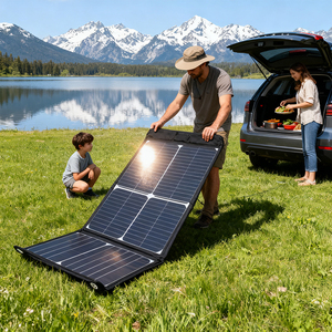 Panel Solar Portátil Plegable de 28W, Precio Directo de Fábrica, Cargador Solar Móvil Sunpower para Acampar al Aire Libre, Envío Gratis - Product Image 1