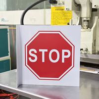 Panneaux d'arrêt professionnels pour allées d'entrepôt, en métal robuste, conception double face pour une meilleure logistique et une sécurité accrues