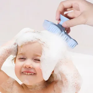 Prodigy fabrika fiyat çocuklar silikon banyo fırçası 2-4 yıl çok fonksiyonlu bebek banyo eksfoliyatörü bebek silikon banyo ovalayıcı