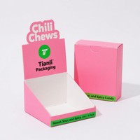 Boîte de présentation en carton à impression personnalisée Présentoir de comptoir Présentoir en papier au détail Étagère pliante en carton CDU Présentoir en carton prêt à l'emballage Boîte PDQ