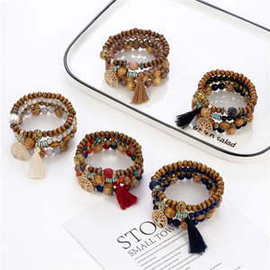 Conjunto de Pulseiras Boho de Miçangas Mais Vendido para Casais, Charme, Multicamadas, com Borla, Joias Femininas Atacado - Product Image 2