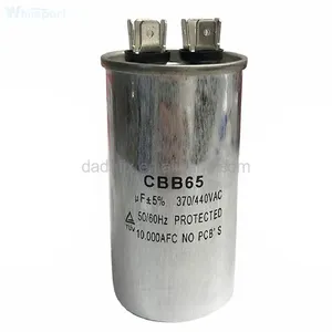 Capacitor cbb65 30uf 370/440v capacitor redondo duplo, para peças hvac