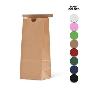 Custom Kraft Paper Packaging, Cartoon Paper Bag With Logo Printing, Food Grade Popcorn Packaging Bag