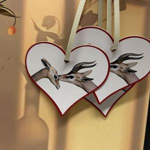 <b>Custom</b> Bag Charms Car Pendant Eagles Deer Printing PU Leather <b>Keychain</b> for Bag Decoration <b>Custom</b> Printing Design - Product Image 2
