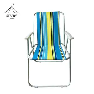 Leisure Webbed Portable Deck Chair Wooden Armrest Lightweight Folding Aluminum Outdoor Lawn Chair Beach Chair