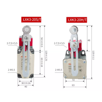 Interrupteur de fin de course DELIXI LXK3-20S/T étanche IP65 avec bras à rouleau réglable 10A – Approvisionnement immédiat