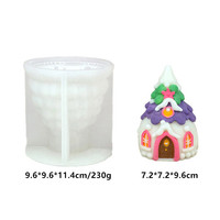 Moule en silicone économique pour bougies, savons, souvenirs, statues, ornements DIY, motifs classiques populaires 3D (fleur, pentagramme, arbre de Noël, maison)